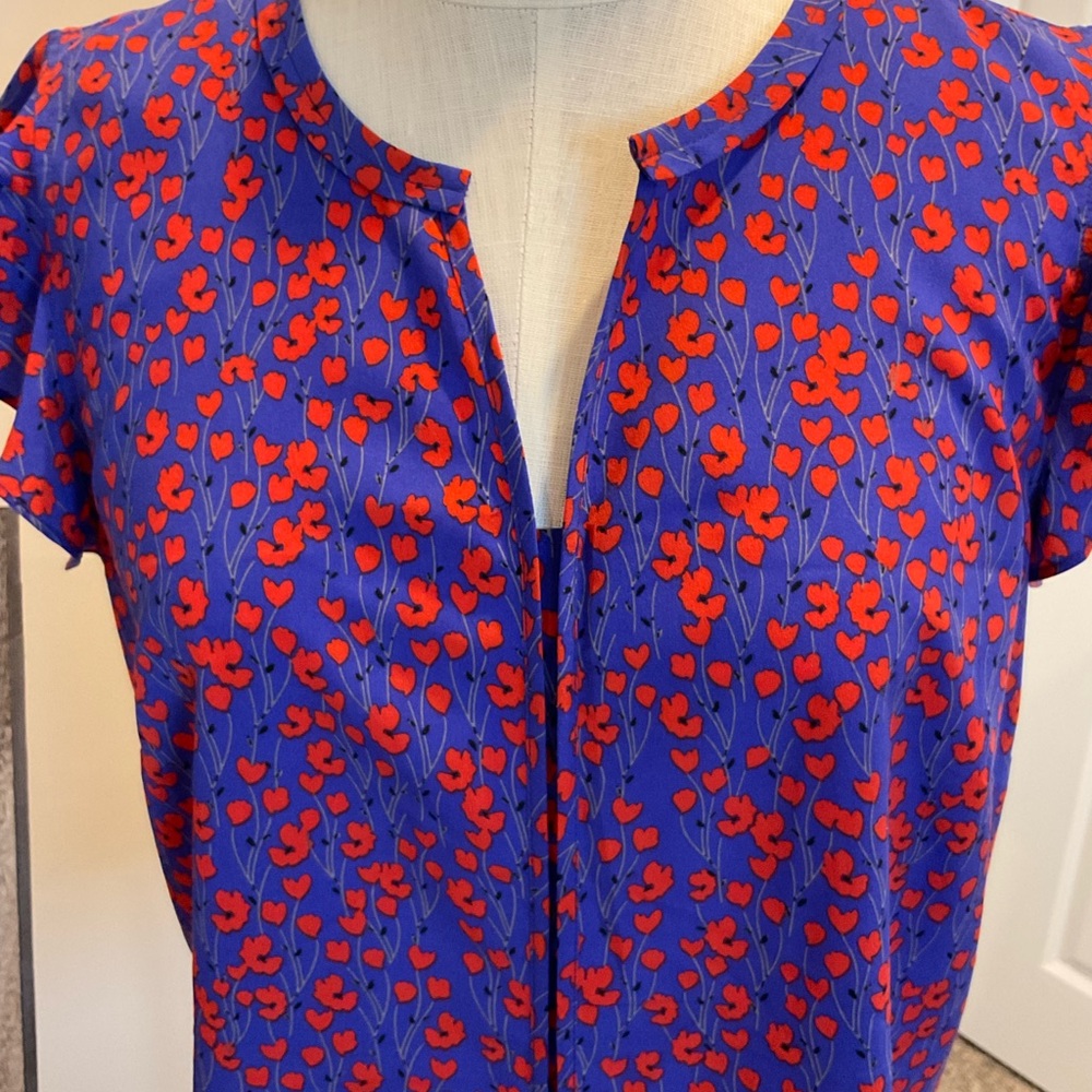 Colorful poppy cabi blouse